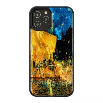 Schutzhülle iKins für Apple iPhone 12 Pro Max — schwarz Cafe Terrace