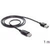 USB-Kabel DeLOCK EASY-USB 2.0-A 1m Schwarz