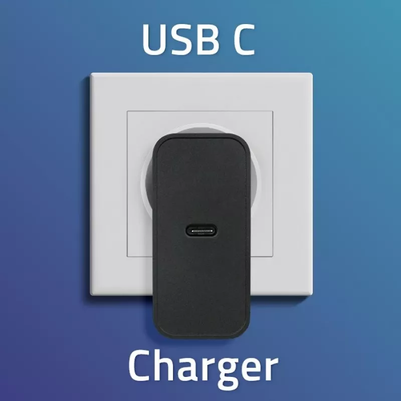 Ladegerät QOLTEC Super Quick PD 65W USB‑C Power Delivery 5–20V, 1x USB‑C, USB PD 3.0, Typ-C-Stecker, 65 W