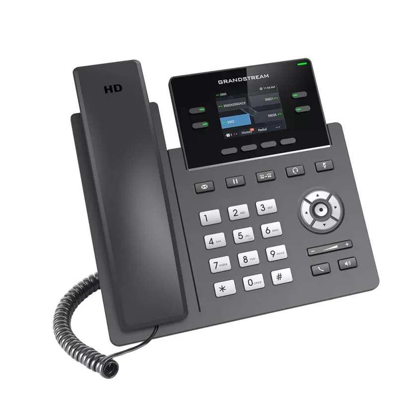 IP-Telefon Grandstream Networks GRP2612G Schwarz 4 Leitungen LCD