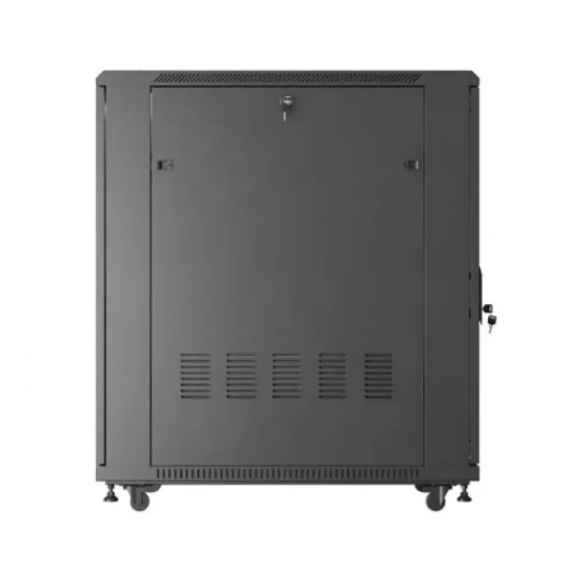 19-Zoll-Rack-Schrank LANBERG FF01-6022-23B, 22U, 600×1000 mm, schwarz, perforierte Türen