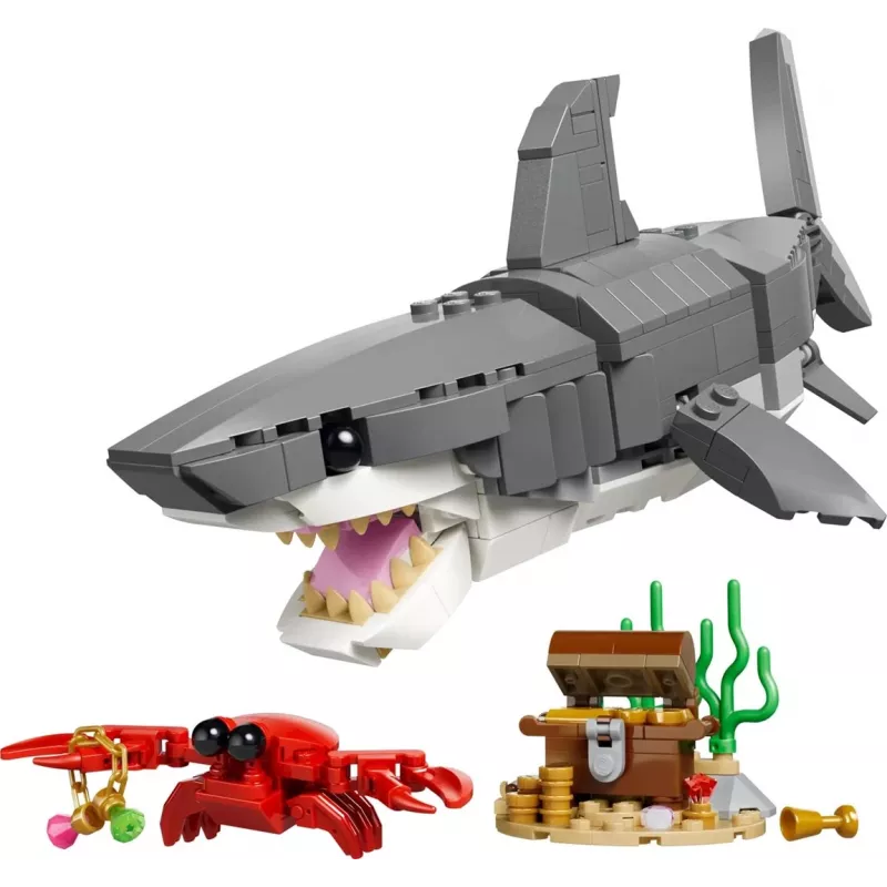 LEGO CREATOR 3 IN 1 31381 Furchterregender Hai mit einer Schatztruhe