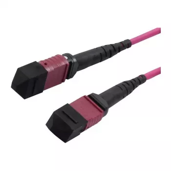 LWL-MTP-Female Patchkabel OM4 LowLoss(ELite), 12 Fasern, Typ B gekreuzt, heather violet, 7,5m, Synergy 21 (S216790)