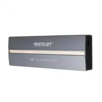 Externes NVMe-M.2-PCIe-SSD-Gehäuse PATRIOT PV810UPNGM – USB-C 3.2 Gen 2, unterstützt 2230/2242/2260/2280, bis zu 8 TB, Aluminium, grau