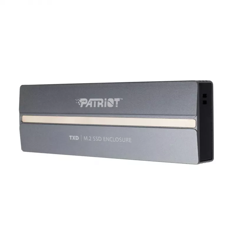 Externes NVMe-M.2-PCIe-SSD-Gehäuse PATRIOT PV810UPNGM – USB-C 3.2 Gen 2, unterstützt 2230/2242/2260/2280, bis zu 8 TB, Aluminium, grau