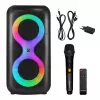 Tragbares Musikcenter MANTA SPK0401B100 Bluetooth-Lautsprecher, 100 W Spitzenleistung, UKW-Radio, Karaoke, eingebauter Akku, X-BASS