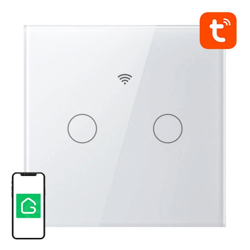 Intelligenter Touch-WLAN-Lichtschalter Gosund SLS2 (Modell SW12) — Touch-Steuerung, WLAN-Konnektivität, optionale N-/Dual-Verkabelung