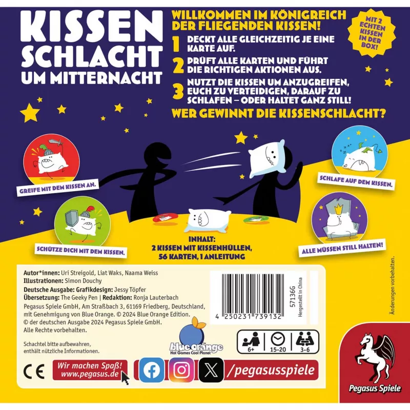 Kissenschlacht um Midnight, Familienspiel