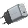 Ladegerät für Mobilgeräte Satechi ST-UC30WCM-EU — Universelles AC-Ladegerät für den Innenbereich mit 1× USB-C, Schwarz/Silber