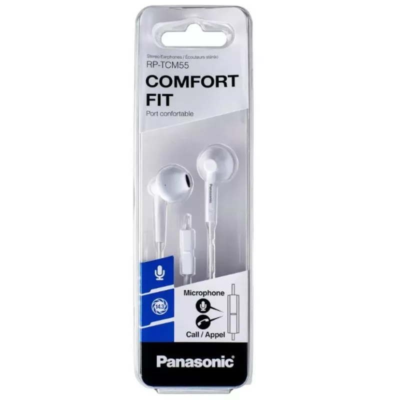 Kabelgebundenes In-Ear-Headset Panasonic RP-TCM55E — 10–24000 Hz, 1,2 m Kabel, 14 g, schwarz