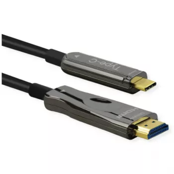 Videokabel-Adapter ROLINE 14.01.3474 30 m HDMI Typ A USB Typ-C Schwarz