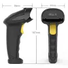 Kabelloser Barcodescanner QOLTEC 50856 – 1D- & 2D-kabelloses Handgerät, USB-Schnittstelle, ABS-Gehäuse, 170×62×100 mm, 203 g