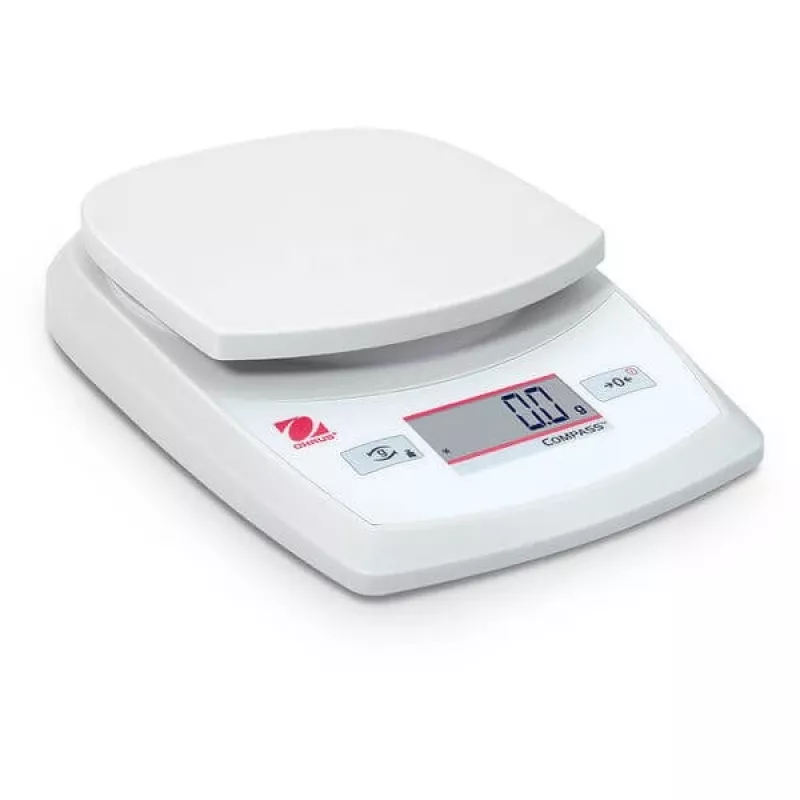 Küchenwaage OHAUS Compass CR621 – elektronisch tragbar, 0,62 kg Kapazität, 0,1 g Genauigkeit, LCD, Tara, AA-Batterie/Netzteil