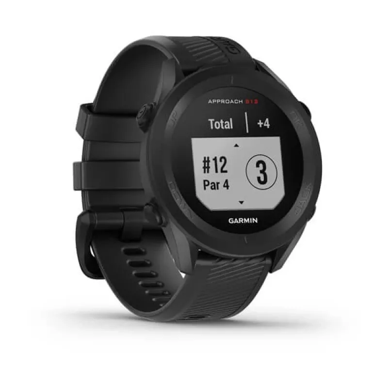 GPS-Golfuhr GARMIN Approach S12 Schwarz, 43 mm Gehäuse, Silikonarmband, 30 h GPS-Akku