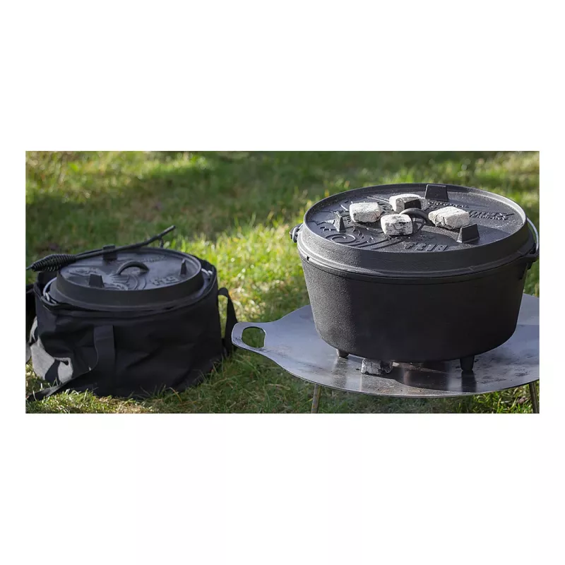 Backblech Petromax FT12 rund Gusseisen Ofen, geeignet für Brot und Fleisch, 15 kg