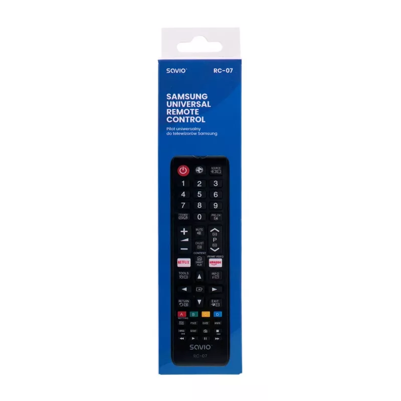 SAVIO Fernbedienung RC-07 für Samsung TV, IR Wireless, Schwarz, Drucktasten