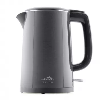 ETA Wasserkocher | ETA859590020 EDITA | Elektrisch | 2200 W | 1,5 L | Edelstahl | 360° drehbare Basis | Grau