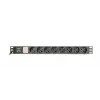 Stromverteilereinheit GEMBIRD EG-PDU-014 — 8× Typ-F-Steckdosen, 16 A, 3 m Kabel, 1U Rack, 3680 W, schwarz
