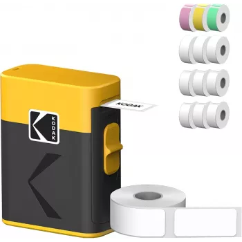 Etikettendrucker-Kassettenbündel Kodak M50 Label Era, gelbe Nachfüllkassette M50Y mit 13 Etikettenrollen