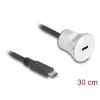 USB-Kabel DeLOCK 88183 0,3 m USB-C Schwarz Silber
