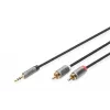 Digitus | Stereo 3,5 mm auf 2RCA Y-Splitter, M auf M | DB-510330-018-S | 3,5 mm Stereo | 2x RCA-Stecker