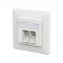 METZ CONNECT Anschlussdose E-DAT C6A LSA++ 2 Port UP verkehrsweiß