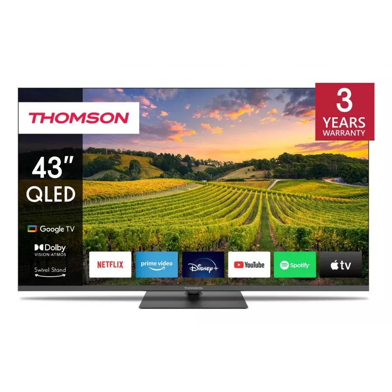 Thomson 43QG5C14 TV 109,2 cm (43) 4K Ultra HD Smart TV Wi-Fi Schwarz