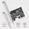 Axagon PCES-SJ2 Schnittstellenkarten/Adapter Intern SATA