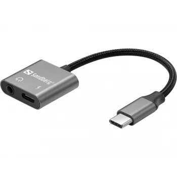 USB-C Audio-Adapter SANDBERG PD65W 136-67 mit USB-C PD Passthrough