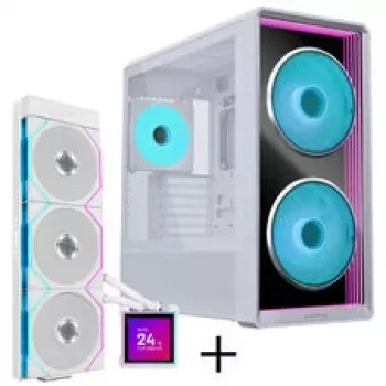 Lian Li LANCOOL 217 INF PC-Gehäuse-Bundle + HydroShift II LCD-S 360TL AiO - Weiß