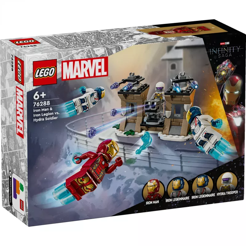 Bauset LEGO-Set 76288 Marvel Super Heroes Iron Man Iron Legion mit HYDRA-Soldat-Minifigur, baubares Modell