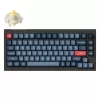 Keychron V1 Max Tastatur Universal USB RF Wireless Bluetooth Schwarz Grau 75% Mechanisch
