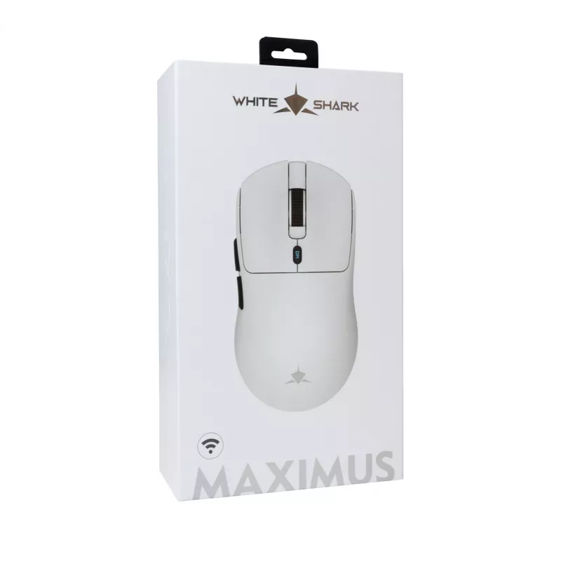 Maus White Shark GM-9010 MAXIMUS Weiß USB
