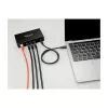 USB-Hub DELOCK 3-Port 5 Gbit/s mit RJ45 Gigabit PoE++ und USB Type-C-Host, Metallgehäuse, 1,5 kV Isolation, schwarz