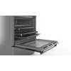 Bosch Herd HLS79Y351U Serie 6 Kochfeld Induktion, Backofen Elektro, Edelstahl, Breite 60 cm, Grillen, LCD, 63 L, Tiefe 60 cm