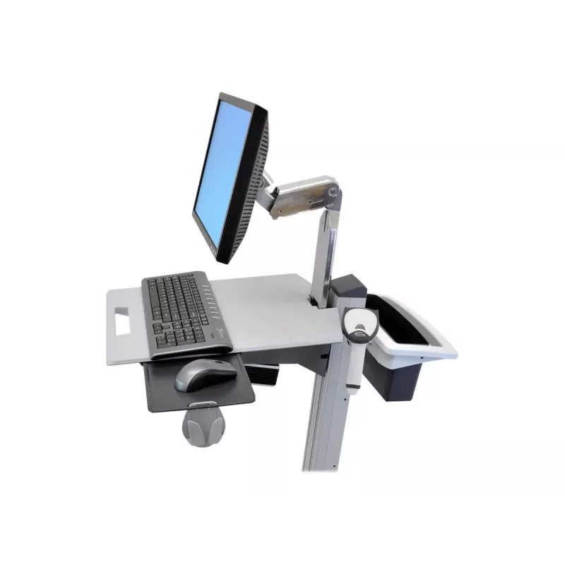 Ergotron Neo-Flex Basket and Handle Kit - Montagekit (Griff, Korb) - zweistufig, Grau - für Montage am Wagen - für P/N: 24-205-214, 24-206-214 (97-545)