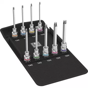 Wera 8767 C TORX HF 3 Zyklop 1/2 Zoll TORX Bit-Steckschlüsselsatz, 9-teilig