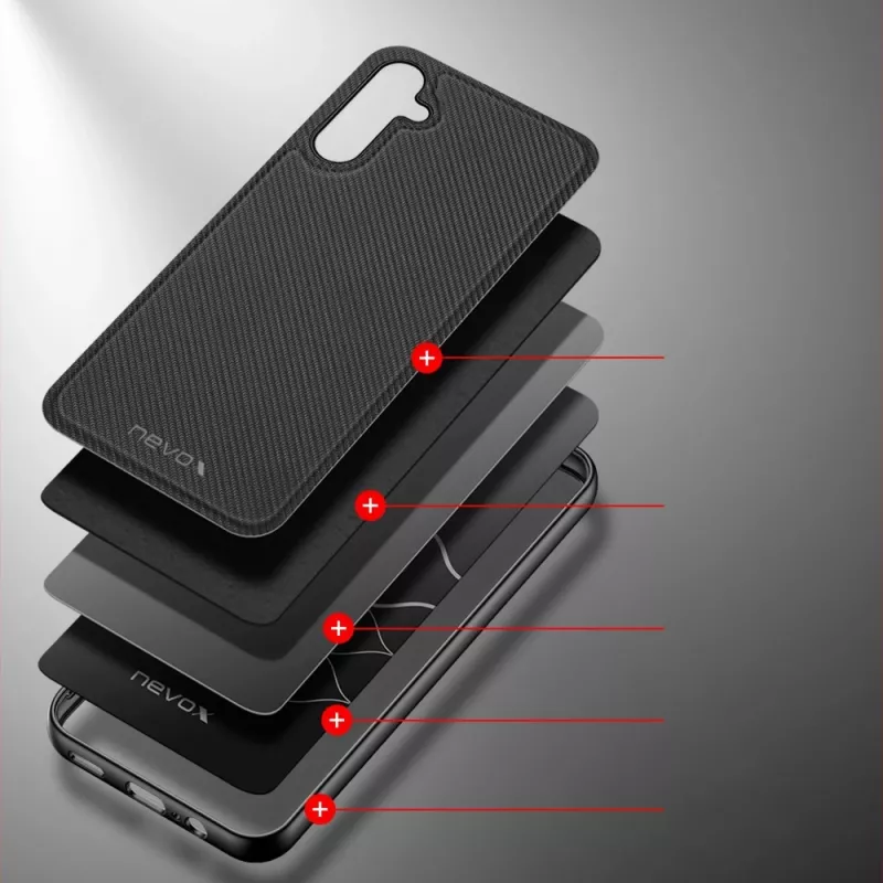 StyleShell NYLO, Handyhülle Schwarz, Samsung Galaxy A15 5G / A15 4G