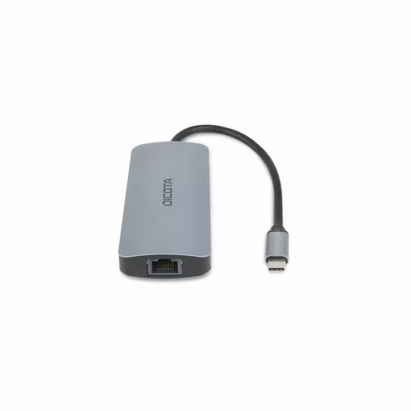Dicota USB-C 8-in-1 Multi Hub 4K PD 100W silber