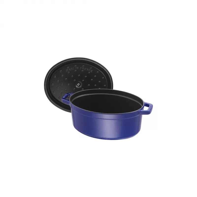 Gusseisen-Kokotte Staub 4,25 L, 29 cm, blau