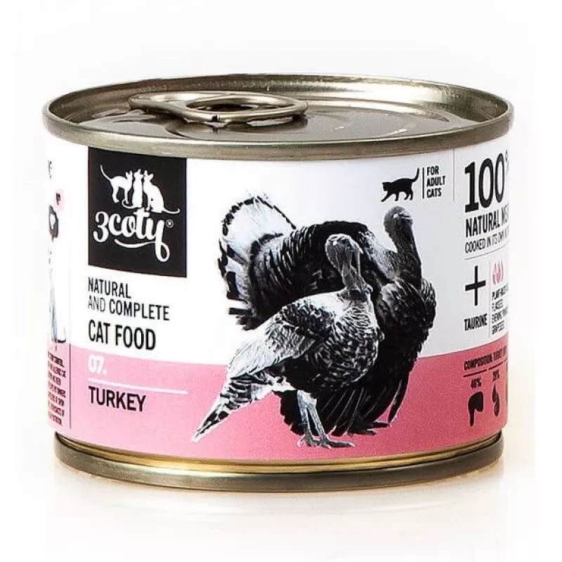 3COTY 07. Truthahn - Nassfutter für Katzen - 180g
