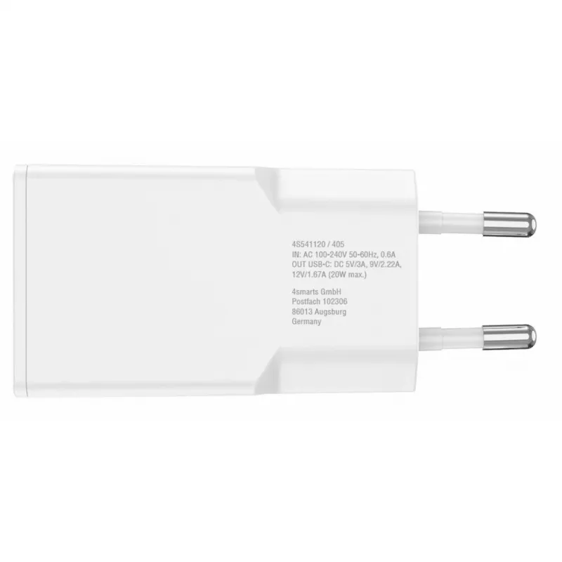 4smarts PDPlug Slim Smartphone - Tablet Weiß AC Schnellladen Innen (541120)