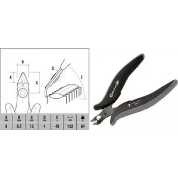 Seitenschneider c.k tools T3884 Mini-Schneidkopf ESD — Präzisionsdiagonalzange für Elektronik