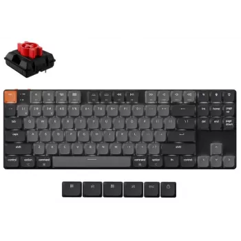 Keychron K1 mechanische Tastatur 80 % QWERTY Englisch, USB + Bluetooth, LED-Hintergrundbeleuchtung, Grau