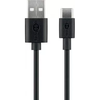 Wentronic 59118 0,5 m USB-A USB-C Stecker-Stecker Schwarz USB-Kabel (59118)