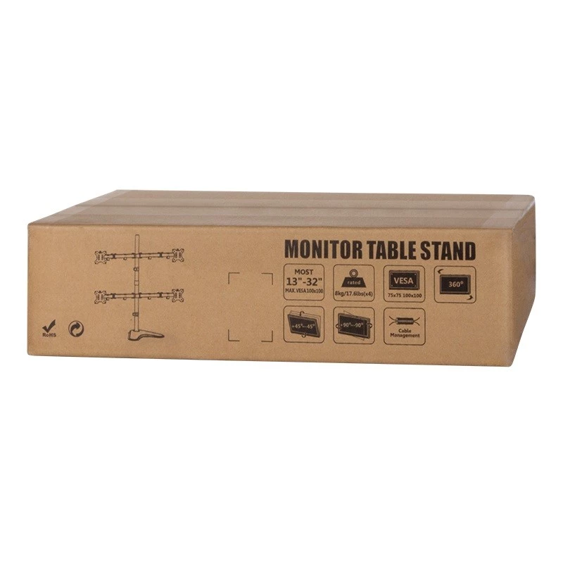 Monitor-Halterung LogiLink BP0046 81,3 cm (32 Zoll) Tisch Edelstahl