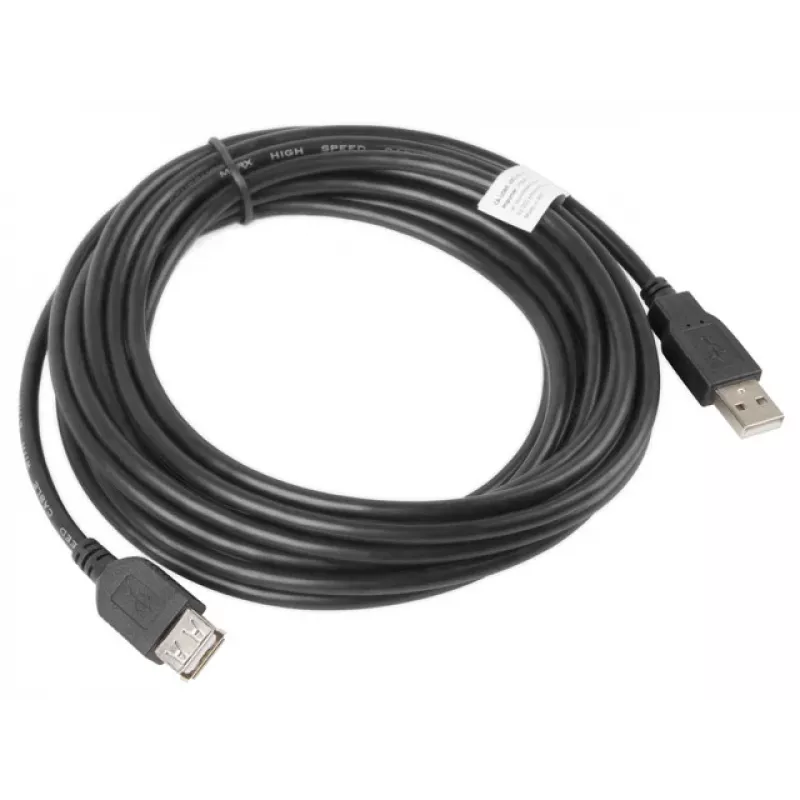 Lanberg CA-USBE-10CC-0050-BK USB-Kabel 5 m USB 2.0 USB A Schwarz (CA-USBE-10CC-0050-BK)