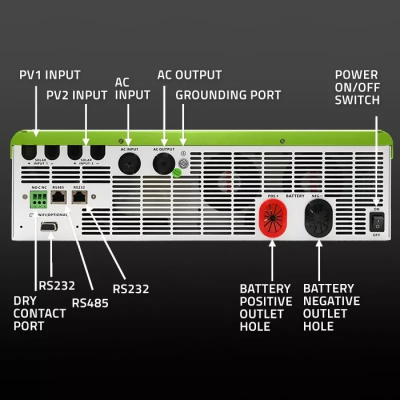 Qoltec Hybrid-Solarwechselrichter Off-Grid 11000W