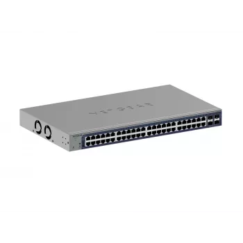Managed Gigabit Ethernet Switch Netgear GS752TX, 48x RJ-45 10/100/1000, 10G-Unterstützung, 1U Rack, grau
