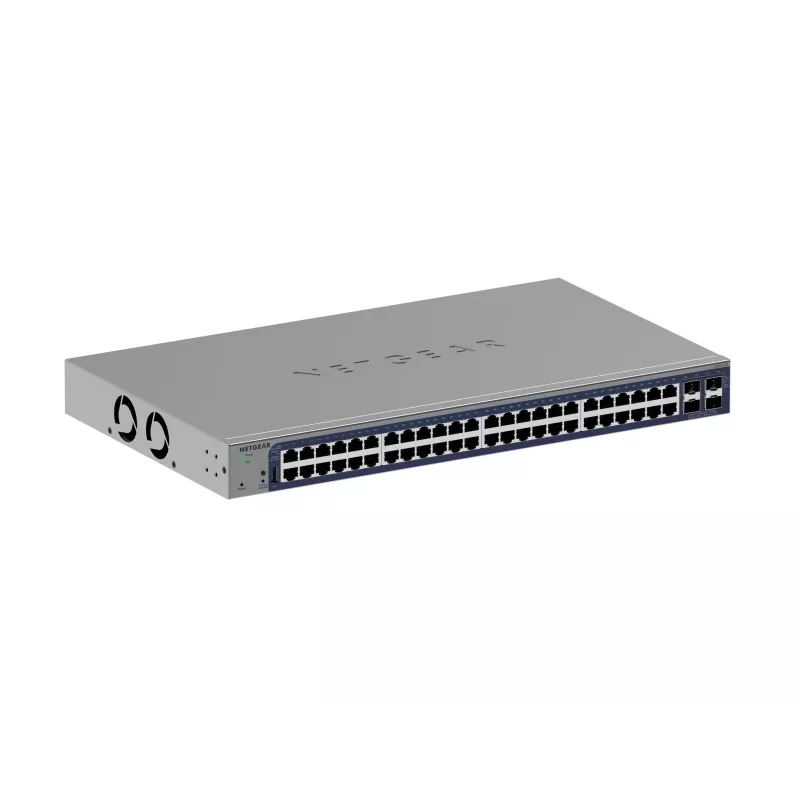 Managed Gigabit Ethernet Switch Netgear GS752TX, 48x RJ-45 10/100/1000, 10G-Unterstützung, 1U Rack, grau